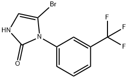 5-bromo-1-(3-(trifluoromethyl)phenyl)-1,3-dihydro-2H-imidazol-2-one Struktur