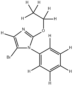 5-bromo-2-(ethoxy-d5)-1-(phenyl-d5)-1H-imidazole-4-d Struktur