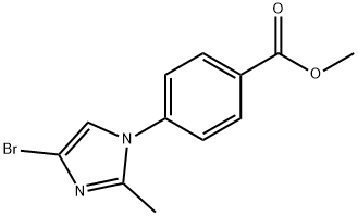 methyl 4-(4-bromo-2-methyl-1H-imidazol-1-yl)benzoate Struktur