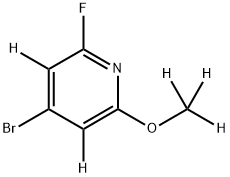 4-bromo-2-fluoro-6-(methoxy-d3)pyridine-3,5-d2 Struktur