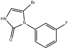 5-bromo-1-(3-fluorophenyl)-1,3-dihydro-2H-imidazol-2-one Struktur