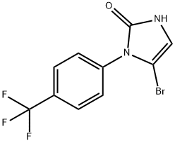 5-bromo-1-(4-(trifluoromethyl)phenyl)-1,3-dihydro-2H-imidazol-2-one Struktur