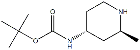 (2S,4R)-(2-Methyl-piperidin-4-yl)-carbamic acid tert-butyl ester Struktur