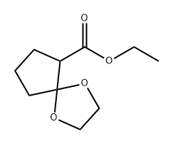 1,4-Dioxaspiro[4.4]nonane-6-carboxylic acid, ethyl ester Struktur