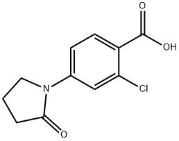 2-chloro-4-(2-oxopyrrolidin-1-yl)benzoic acid Struktur