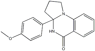 3a-(4-methoxyphenyl)-1H,2H,3H,3aH,4H,5H-pyrrolo[1,2-a]quinazolin-5-one Struktur