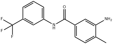 3-amino-4-methyl-N-[3-(trifluoromethyl)phenyl]benzamide Struktur