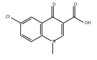 6-chloro-1-methyl-4-oxo-1,4-dihydroquinoline-3-carboxylic acid Struktur