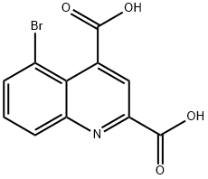 2,4-Quinolinedicarboxylic acid, 5-bromo- Struktur