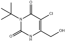 2,4(1H,3H)-Pyrimidinedione, 5-chloro-3-(1,1-dimethylethyl)-6-(hydroxymethyl)- Struktur