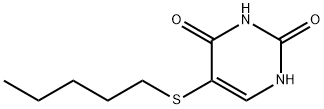 2,4(1H,3H)-Pyrimidinedione, 5-(pentylthio)- Struktur