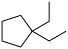 1,1-Diethylcyclopentane. Struktur