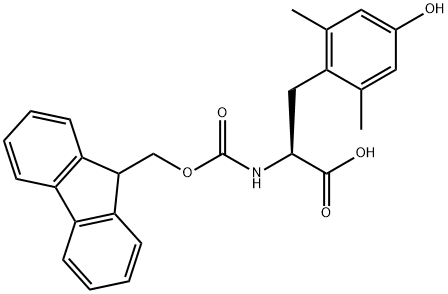 2-({[(9H-fluoren-9-yl)methoxy]carbonyl}amino)-3-(4-hydroxy-2,6-dimethylphenyl)propanoic acid Struktur