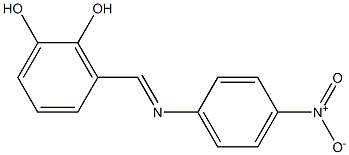 3-{[(4-nitrophenyl)imino]methyl}-1,2-benzenediol Struktur