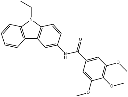 N-(9-ethyl-9H-carbazol-3-yl)-3,4,5-trimethoxybenzamide Struktur