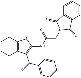 N-(3-Benzoyl-4,5,6,7-tetrahydrobenzo[b]thiophen-2-yl)-2-(1,3-dioxo-1,3-dihydroisoindol-2-yl)acetamide Struktur