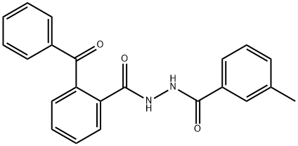 2-benzoyl-N'-(3-methylbenzoyl)benzohydrazide Struktur