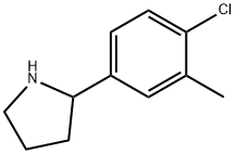 2-(4-chloro-3-methylphenyl)pyrrolidine Struktur