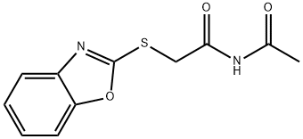 N-acetyl-2-(1,3-benzoxazol-2-ylsulfanyl)acetamide Struktur