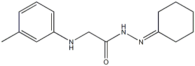 N'-cyclohexylidene-2-[(3-methylphenyl)amino]acetohydrazide Struktur