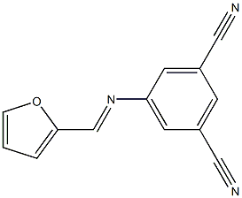 5-[(E)-[(furan-2-yl)methylidene]amino]benzene-1,3-dicarbonitrile Struktur