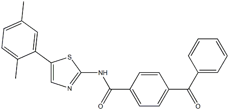 4-benzoyl-N-[5-(2,5-dimethylphenyl)-1,3-thiazol-2-yl]benzamide Struktur