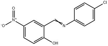 2-{[(4-chlorophenyl)imino]methyl}-4-nitrophenol Struktur