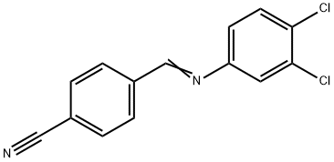 4-{[(3,4-dichlorophenyl)imino]methyl}benzonitrile Struktur