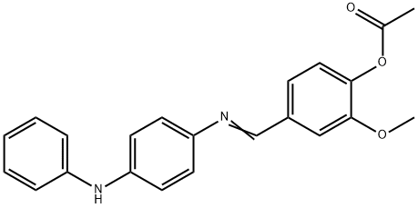 4-{[(4-anilinophenyl)imino]methyl}-2-methoxyphenyl acetate Struktur