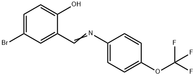 4-bromo-2-({[4-(trifluoromethoxy)phenyl]imino}methyl)phenol Struktur