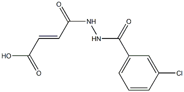 (E)-4-[2-(3-chlorobenzoyl)hydrazino]-4-oxo-2-butenoic acid Struktur