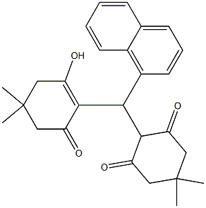 2-[(2-hydroxy-4,4-dimethyl-6-oxo-1-cyclohexen-1-yl)(1-naphthyl)methyl]-5,5-dimethyl-1,3-cyclohexanedione Struktur