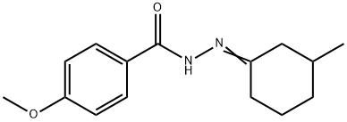 4-methoxy-N'-(3-methylcyclohexylidene)benzohydrazide Struktur