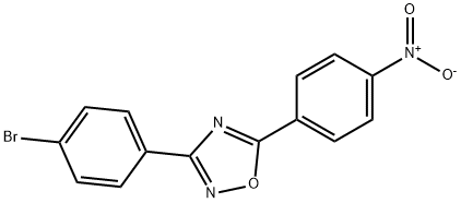 3-(4-bromophenyl)-5-{4-nitrophenyl}-1,2,4-oxadiazole Struktur