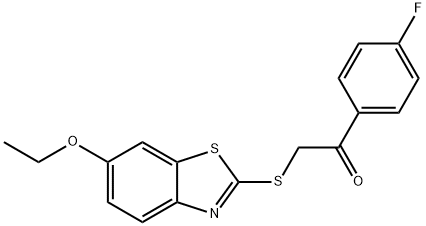 2-[(6-ethoxy-1,3-benzothiazol-2-yl)sulfanyl]-1-(4-fluorophenyl)ethanone Struktur