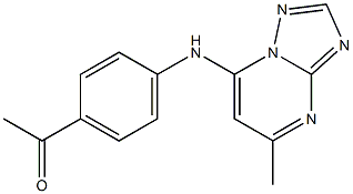 1-{4-[(5-methyl[1,2,4]triazolo[1,5-a]pyrimidin-7-yl)amino]phenyl}ethanone Struktur