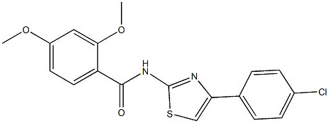 N-[4-(4-chlorophenyl)-1,3-thiazol-2-yl]-2,4-dimethoxybenzamide Struktur