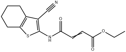 ethyl 4-[(3-cyano-4,5,6,7-tetrahydro-1-benzothien-2-yl)amino]-4-oxo-2-butenoate Struktur