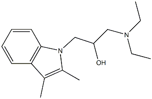 1-(diethylamino)-3-(2,3-dimethyl-1H-indol-1-yl)-2-propanol Struktur