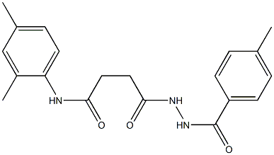 N-(2,4-dimethylphenyl)-4-[2-(4-methylbenzoyl)hydrazino]-4-oxobutanamide Struktur