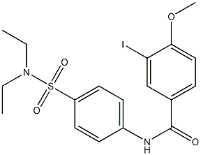 N-{4-[(diethylamino)sulfonyl]phenyl}-3-iodo-4-methoxybenzamide Struktur