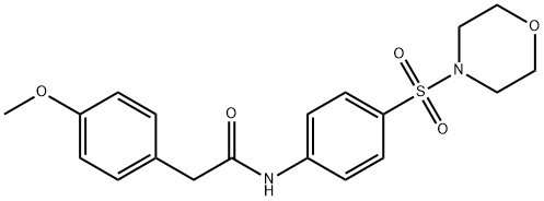 2-(4-methoxyphenyl)-N-[4-(4-morpholinylsulfonyl)phenyl]acetamide Struktur