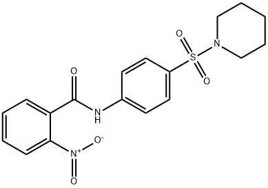 2-nitro-N-[4-(1-piperidinylsulfonyl)phenyl]benzamide Struktur