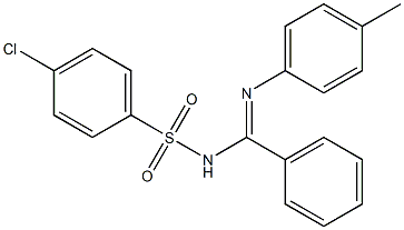 (E)-N-(4-chlorobenzenesulfonyl)-N'-(4-methylphenyl)benzenecarboximidamide Struktur