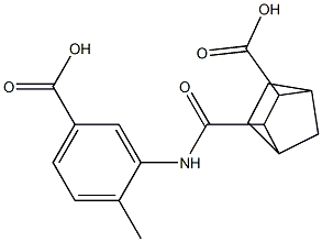 3-[(5-carboxy-2-methylanilino)carbonyl]bicyclo[2.2.1]heptane-2-carboxylic acid Struktur