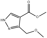 3-Methoxymethyl-1H-pyrazole-4-carboxylic acid methyl ester Struktur