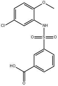 3-(5-Chloro-2-methoxy-phenylsulfamoyl)-benzoic acid Struktur