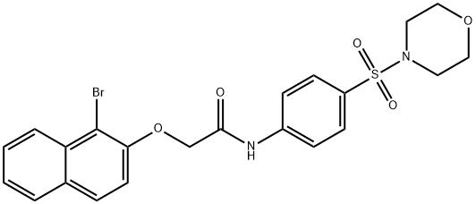 2-[(1-bromo-2-naphthyl)oxy]-N-[4-(4-morpholinylsulfonyl)phenyl]acetamide Struktur