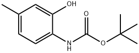 tert-butyl N-(2-hydroxy-4-methylphenyl)carbamate Struktur