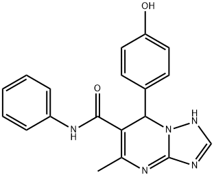 7-(4-hydroxyphenyl)-5-methyl-N-phenyl-4,7-dihydro[1,2,4]triazolo[1,5-a]pyrimidine-6-carboxamide Struktur